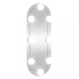 Cumpara ieftin Oglinda de perete cu lumini LED 15x40 cm oval sticla