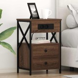 vidaXL Dulap de noapte Stejar brun 40 x 31 x 60 cm Lemn compozit