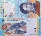 VENEZUELA 2 bolivares 19 august 2014 UNC!!!