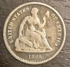 Moneda SUA - Half Dime 1861 - Argint, America de Nord