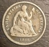 Moneda SUA - Half Dime 1861 - Argint, America de Nord