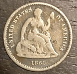 Moneda SUA - Half Dime 1861 - Argint