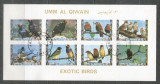 Umm al Qiwain 1973 Exotic birds, mini imperf.sheetlet, used T.023, Stampilat