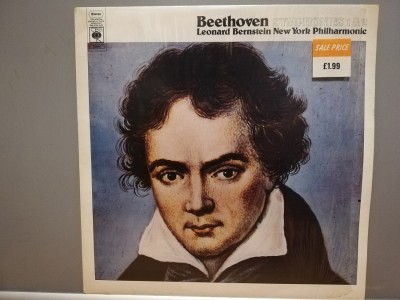 Beehoven &amp;ndash; Symphony no 1 &amp;amp; 2 - L.Bernstein (1974/CBS/England) - VINIL/Impecabil foto