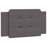 Perna pentru tablie pat, Zadar, gri, 100 cm, piele artificiala, DKD Home Decor