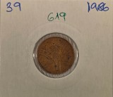 619 Swaziland Eswatini 1 Cent - Mswati III 1986, KM#39