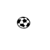 Aplicatie termoadeziva - minge de fotbal 35 mm, Negru