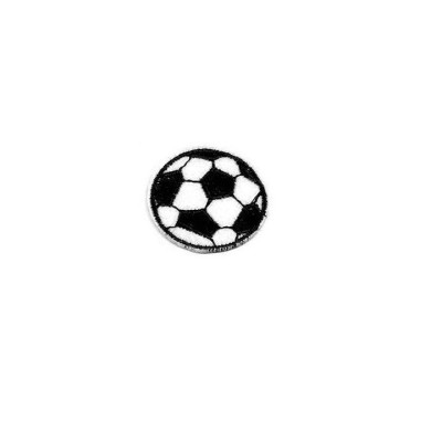 Aplicatie termoadeziva - minge de fotbal 35 mm, Negru foto
