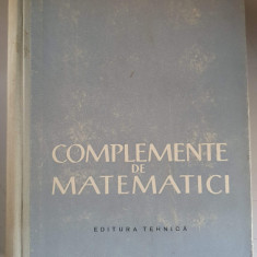 COMPLEMENTE DE MATEMATICI - ARNO KAHANE