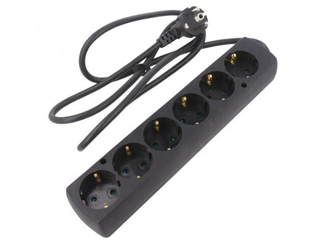 Prelungitor 6 Prize Schuko PVC Negru 3x1,5mm2