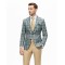Sacou barbati casual in caro caramiziu SCRE09