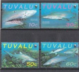 Tuvalu 2000 - Fauna marina, rechini WWF serie neuzata
