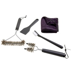 Set curatare gratar si plite, otel inoxidabil si plastic, 5 piese