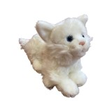 Jucarie pisica de plus pe burtica nat geo alba 22cm