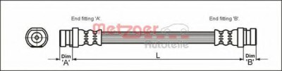 Conducta / cablu frana RENAULT ESPACE IV (JK0/1) (2002 - 2015) METZGER 4111168 foto