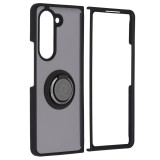 Husa telefon samsung galaxy z fold 5, glinth magnet auto si inel rotativ, negru