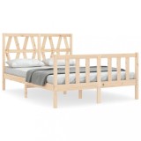 Cumpara ieftin Cadru de pat fara saltea, 140x200 cm, lemn masiv pin