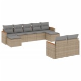 Cumpara ieftin Patio Sofa Set 9-Locuri Bej combinat