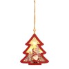 Ornament de Brad, Flippy, cu Lumini LED, din Lemn, Figurina Elf, Model Brad, Multicolor