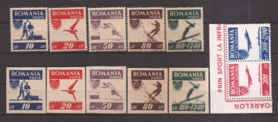 ROMANIA 1946 - LP.199-200 - O.S.P., dantelat + nedantelat, MNH (vezi descrierea) foto