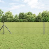 VidaXL Euro Fence Gri 0.8x25 m Oțel