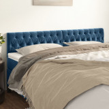 Tablii de pat, 2 buc, albastru &icirc;nchis, 100x7x78/88 cm, catifea GartenMobel Dekor, vidaXL