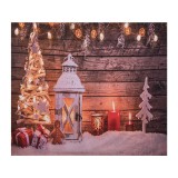 Cumpara ieftin Decor perete Craciun textil multicolor cu led II 180x1x210 cm
