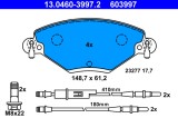 ATE 13.0460-3997.2 set placute frana,frana disc