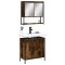 vidaXL Set mobilier de baie, 2 piese, stejar fumuriu, lemn prelucrat 3214662