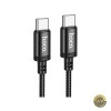 Cablu USB-C la USB-C HOCO X89, 60W, 2m, Negru. Incarcare rapida, Power Delivery