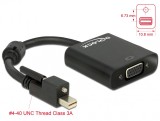 Adaptor mini Displayport 1.2 la VGA prindere cu surub T-M, Delock 62641