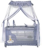 Patut pliabil, stil baldachin, Lorelli Magic Sleep, cu accesorii, Cool Grey Hippo