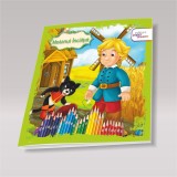 Carte de colorat si povesti Motanul Incaltat pentru copii prescolari cu planse creative si povesti clasice adaptate