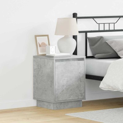 vidaXL Dulap de noapte 2 pcs Gri beton 39 x 34.5 x 50 cm Lemn compozit 869601 foto