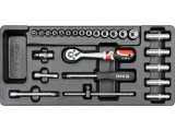 Set Tubulare+Clichet 25 Buc, 3.5-14Mm, Pentru Yt-5530