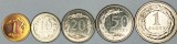 POLONIA LOT / SET Nr 1 , 5 buc : 1 + 10 + 20 + 50 Groszy + 1 ZLOT 2013 , VF +
