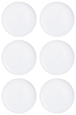 Set farfurii 6 piese, folosite pentru pizza, Opal, albe, diametru 32 cm foto