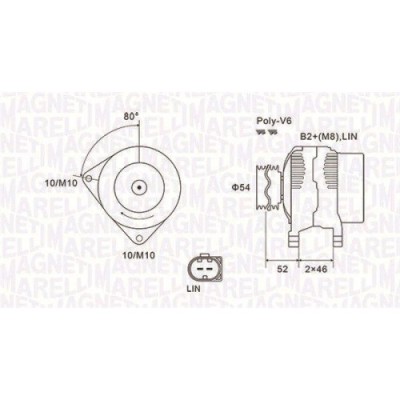 Alternator Ford: B-Max (Jk), C-Max 2 (Dxa/Cb7), Ecosport, Fiesta 6 (Cb1), Focus 3 (Ba7), Galaxy 2 (Wa6), Mondeo 4 (Ba7), S-Max (Wa6), Transit Connect foto