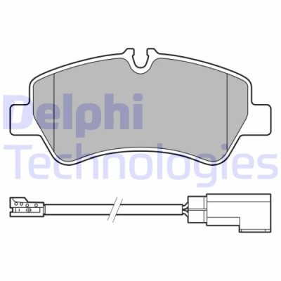 Set placute frana spate DELPHI, Ford Tourneo/ Transit Custom V362, 2012-, Transit V363, 08.2013-, spate; puntea spate foto