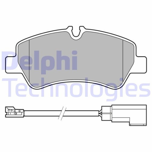 Set placute frana spate DELPHI, Ford Tourneo/ Transit Custom V362, 2012-, Transit V363, 08.2013-, spate; puntea spate