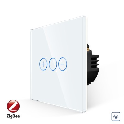 Intrerupator Simplu cu Variator cu Touch din Sticla LUXION, protocol Zigbee SmartElectro IntelligentHouse foto