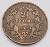 Luxemburg, Wilhelm III. (1849-1890), 2 1/2 Centimes 1870