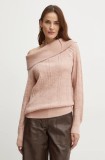 Silvian Heach pulover ROJAS femei, culoarea roz, GPA24250MA