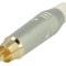 Conector RCA tată drept aurit