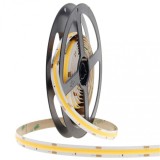 Banda LED Cob 320Led/ML 12V, 12W/m, 10m, Lumina Calda 3000K