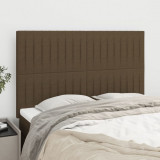 VidaXL Tăblii de pat, 4 buc, maro &icirc;nchis, 72x5x78/88 cm, textil