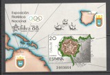 Spania.1988 Expozitia filatelica EXFILNA-Bl. SS.263