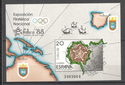 Spania.1988 Expozitia filatelica EXFILNA-Bl. SS.263 foto