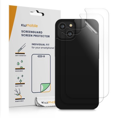 Set 3 folii de protectie Kwmobile pentru Apple iPhone 14 Plus, Spate, Polimer, 59222.5 foto