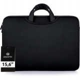 Geanta laptop, Zagatto, 15.6&#039;, 41x30x4 cm, Negru, Protectie din spuma groasa de neopren, 2 buzunare exterioanre, Unisex, ZG631